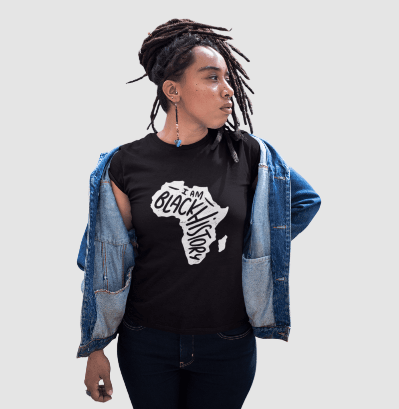 I Am Black History – Camiseta Mapa da África (3)