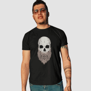 Caveira de Barba – Unissex-Imagem 1