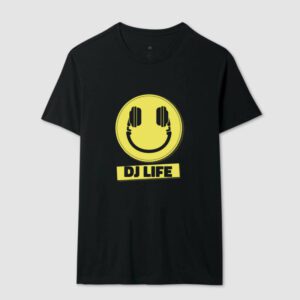DJ LIFE - Emoji Feliz com Headphone – Unissex - Imagem 2