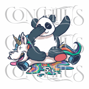 Panda vs. Unicórnio – Unissex - Imagem 3