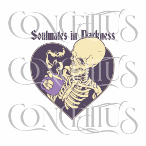 Soulmates in Darkness – Esqueleto Café – Unissex - Imagem 6