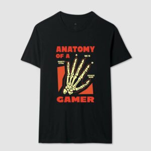 Anatomy of a Gamer – Mão Esqueleto Gamer – Unissex - Imagem 2