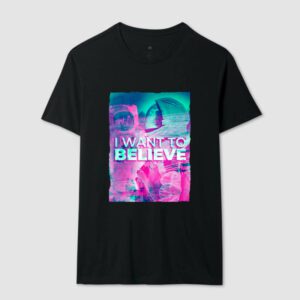 Astronauta Neon – I Want To Believe – Unissex - Imagem 2