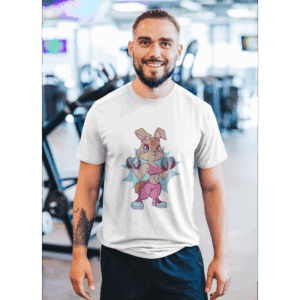 Coelha Fitness – Força, Foco e Fofura – Unissex - Imagem 1