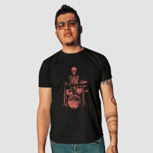 Esqueleto Baterista | Ritmo Sombrio – Unissex - Imagem 1