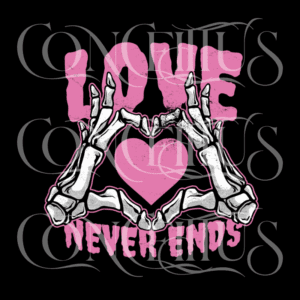 Love Never Ends | Amor Gótico – Unissex - Imagem 3