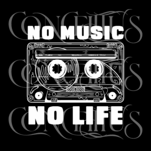 No Music, No Life – Fita Cassete Vintage – Unissex - Imagem 4