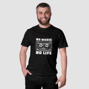 No Music, No Life – Fita Cassete Vintage – Unissex - Imagem 1