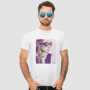 Perfil Abstrato e Colorido – Unissex - Imagem 1