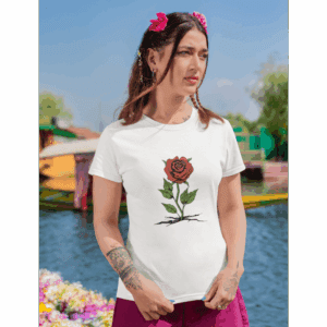 Rosa Vermelha no Solo Rachado