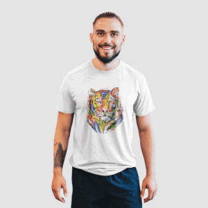 Tigre Colorido Rabiscado – Unissex - Imagem 1