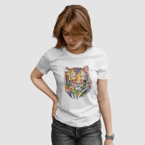 Tigre Colorido Rabiscado - Imagem 1