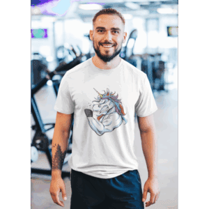 Unicórnio Alpha – Força, Magia e Músculos – Unissex - Imagem 1